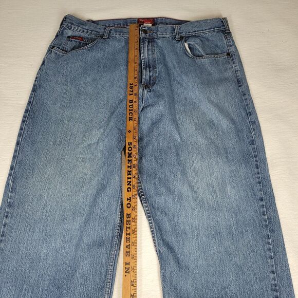 Vintage Chaps Jeans Mens Size 42x32 Straight Cotton Blue Denim Casual Work Job - Picture 8 of 16